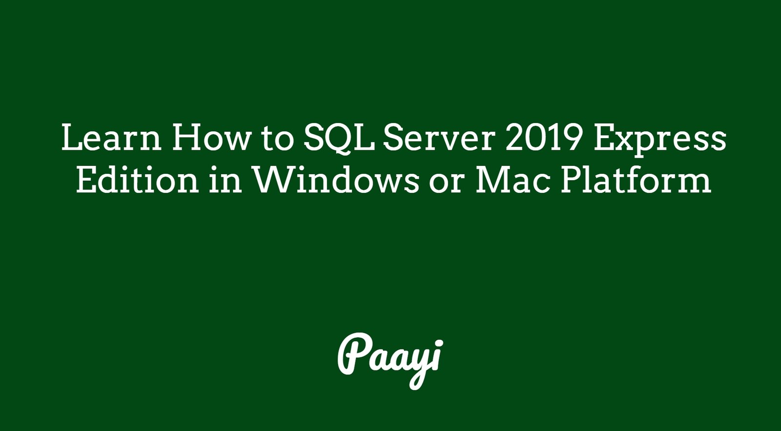 how to learn sql on mac