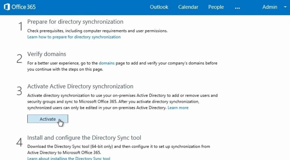 office 365 sync with active directory